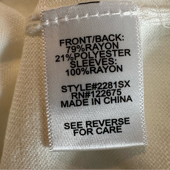 LETY & ME Vittoria Pointelle Sleeve Sweater - Color Off-White - Size XXL - Picture 5 of 6
